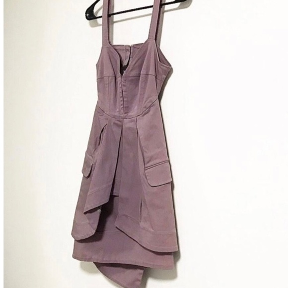 Preen By Thornton Bregazzi Purple Cut Out Tulip Casual Dress - Picture 6 of 14